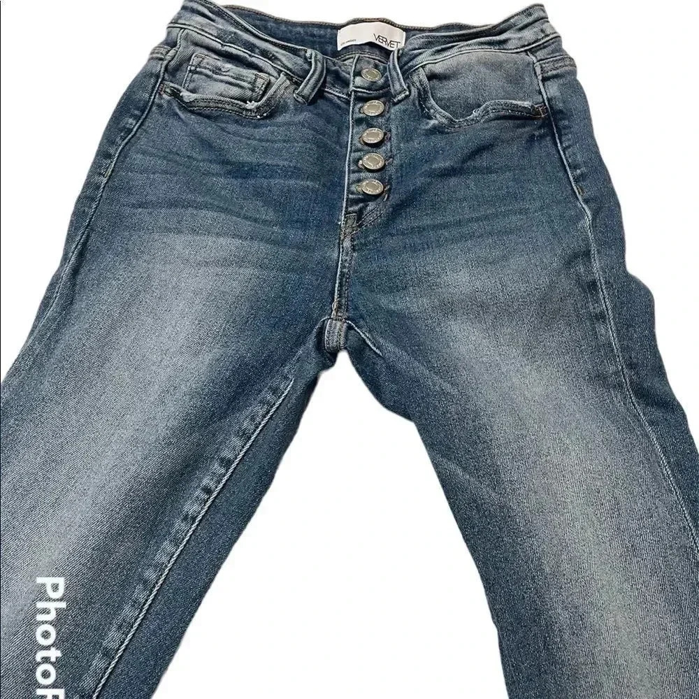 Vervet button fly high rise‎ skinny jeans size 26